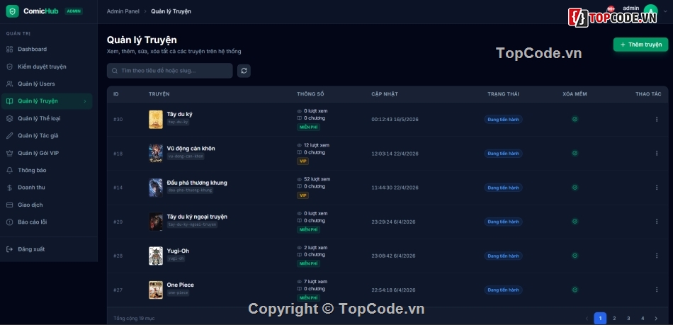 code app đọc truyện,app đọc truyện tranh android,source code đọc truyện,spring boot,android java,react admin